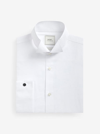 Regular Fit Easy Care Double Cuff Wing Collar Smart Shirt