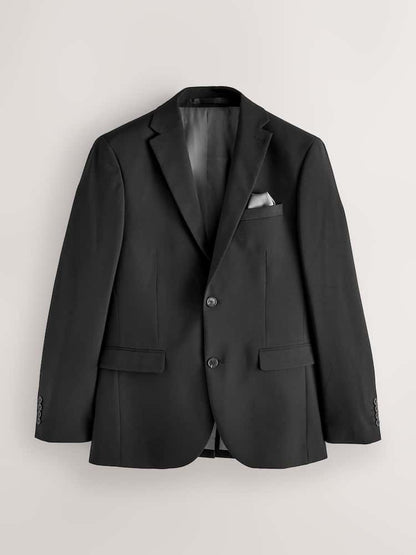 Black Regular Fit Essential Suit Jacket
