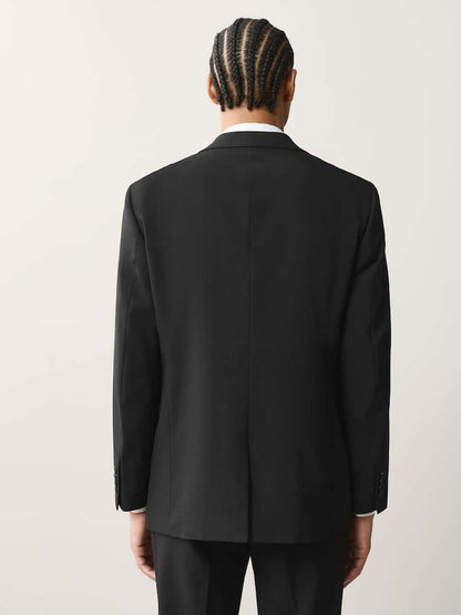 Black Regular Fit Essential Suit Jacket