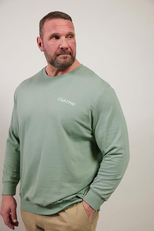 Light Green Graphic Print Sweatshirt