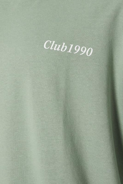 Light Green Graphic Print Sweatshirt
