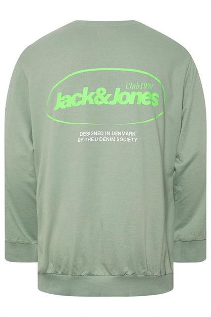 Light Green Graphic Print Sweatshirt