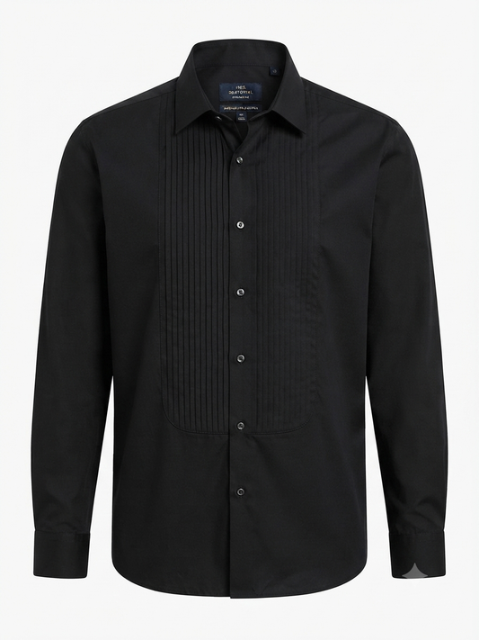 M&S Autograph Tuxedo Black Regular Fit Shirt