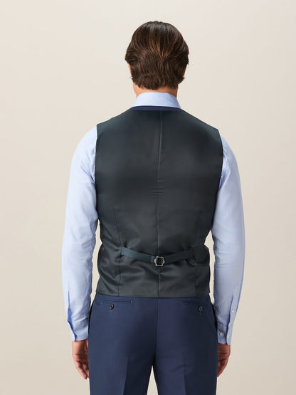 Natural Stretch Twill Suit Waistcoat With Grey Lining