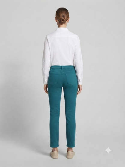 Tu Woman Denim Straight Leg Mom Jeans Petrol blue