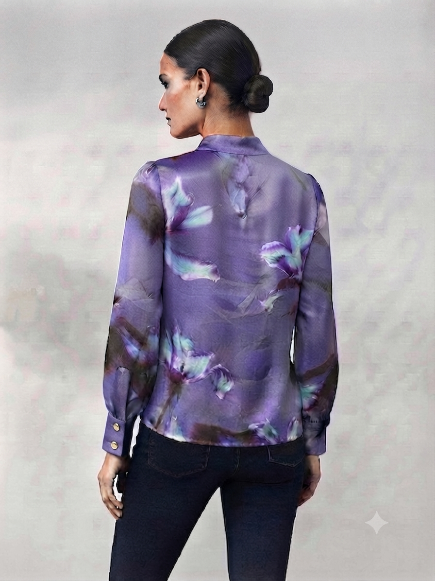 Lipsy Floral Print V-Neck Blouse
