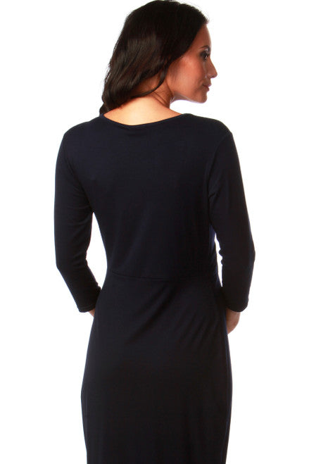 Maternity Black Twist Front Bodycon Dress
