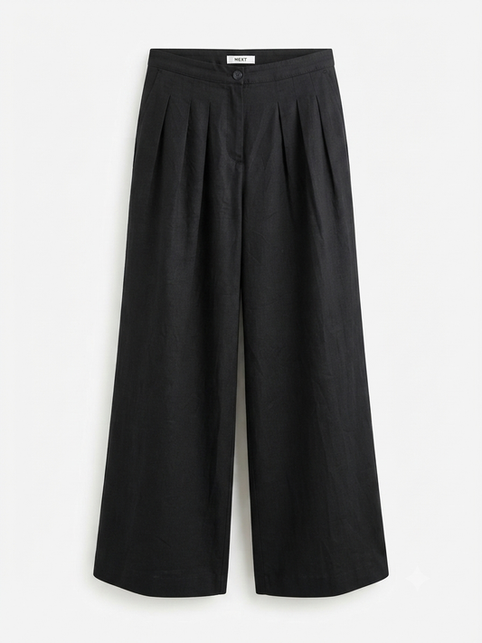 Next Pleated, Wide-Leg Trousers