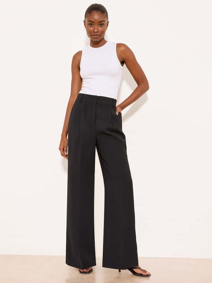 Lipsy Black Premium Wide Leg Trouser