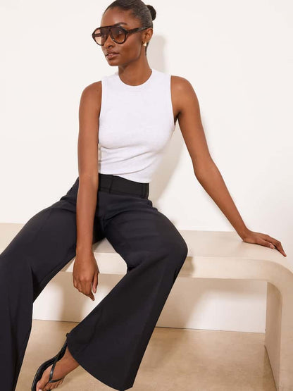 Lipsy Black Premium Wide Leg Trouser
