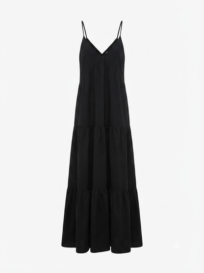 Spaghetti Straps Sleevesless V-Neck Maxi Dress