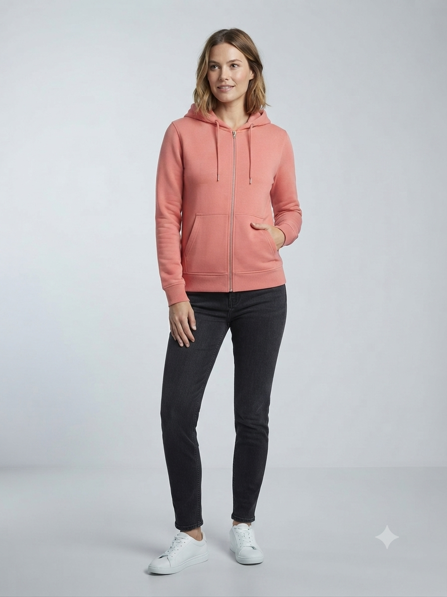Tu Woman Relaxed Zip Through Hoodie