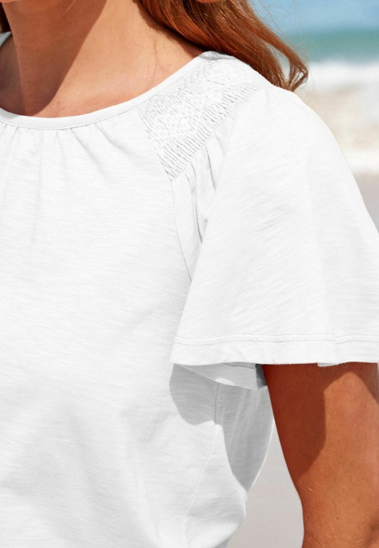 Next Flutter Short Sleeve - white