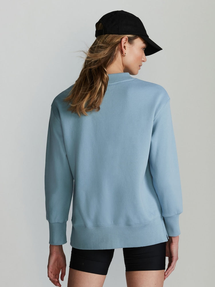 Dusky Blue Relaxed Fit Essentials Longline Sweatshirt