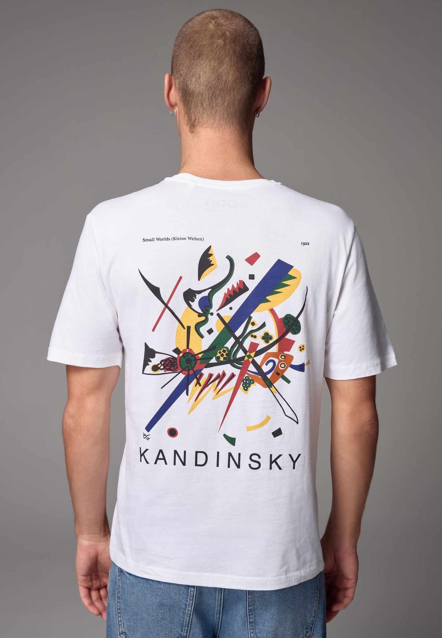 Crew Neckline Kandinsky Print T-Shirt