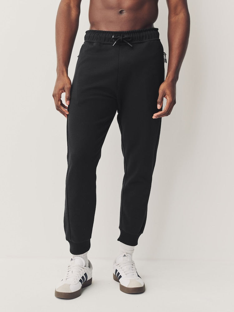 Athleisure Cuffed Joggers - Black