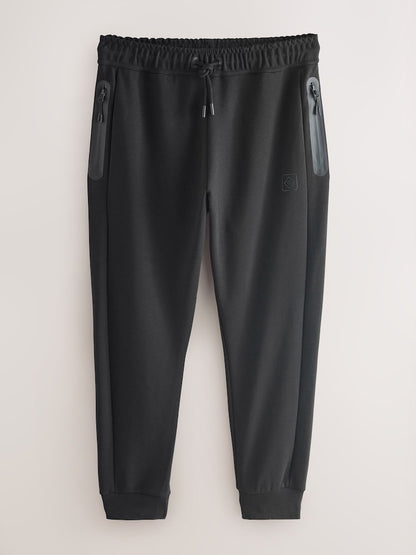 Athleisure Cuffed Joggers - Black