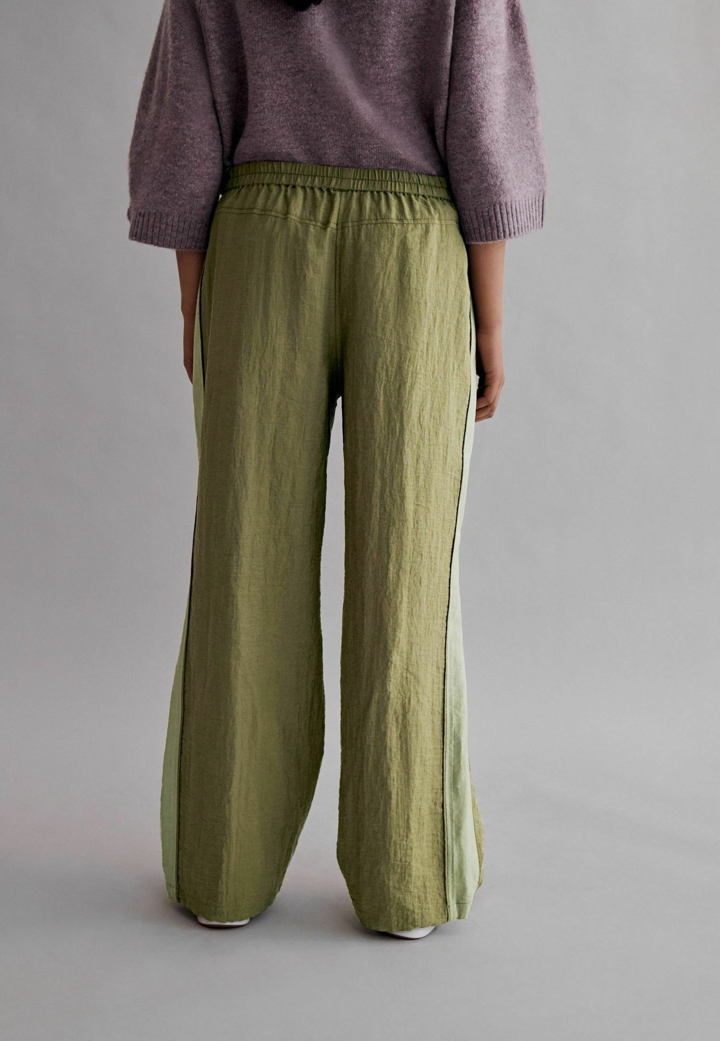 Khaki Green Side Stripe Trousers