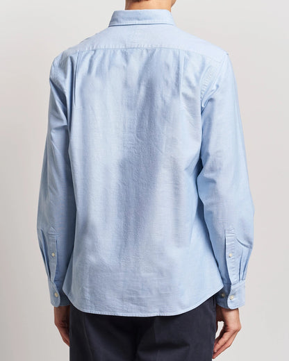 Button Down Stretch Oxford Slim Fit Shirt - Sky Blue