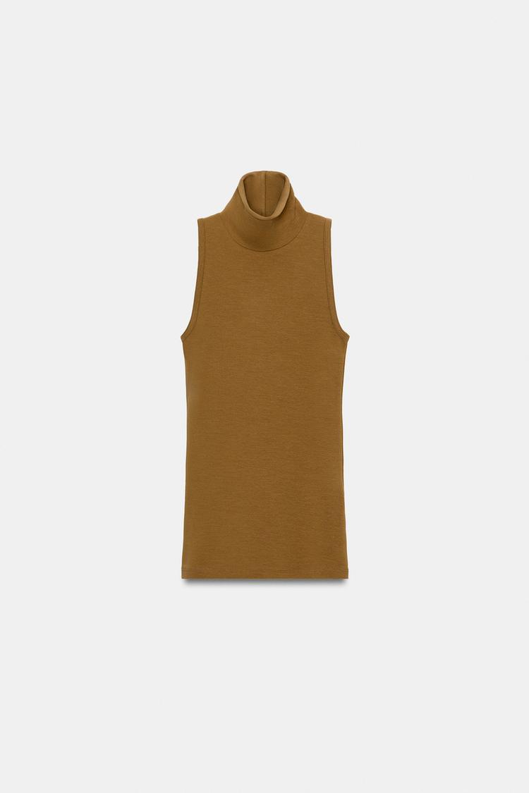 Sleeveless High Neck Top