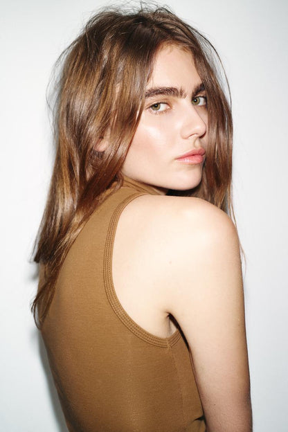 Sleeveless High Neck Top