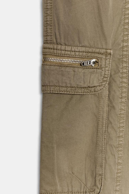 Multi-Pocket Cargo Pants - Khaki