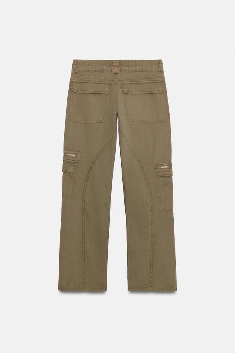 Multi-Pocket Cargo Pants - Khaki