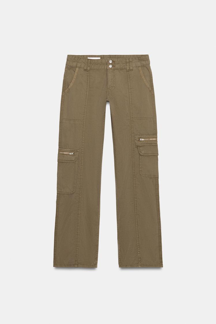 Multi-Pocket Cargo Pants - Khaki