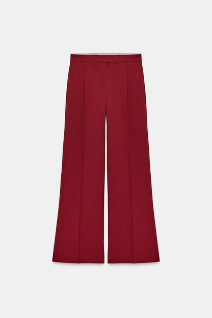 Wide Leg Trousers - Brick