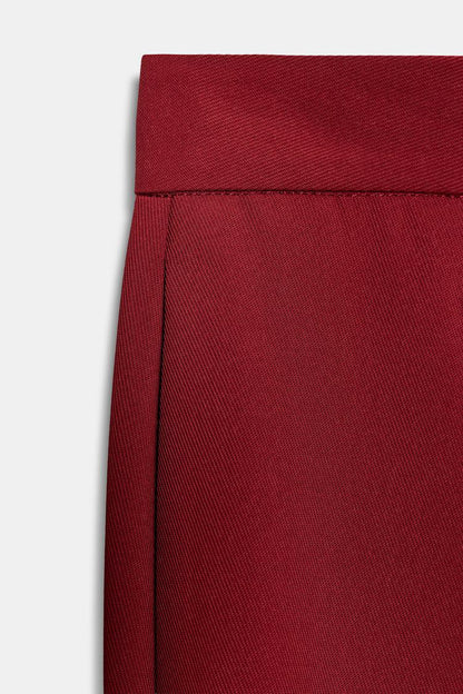 Wide Leg Trousers - Brick