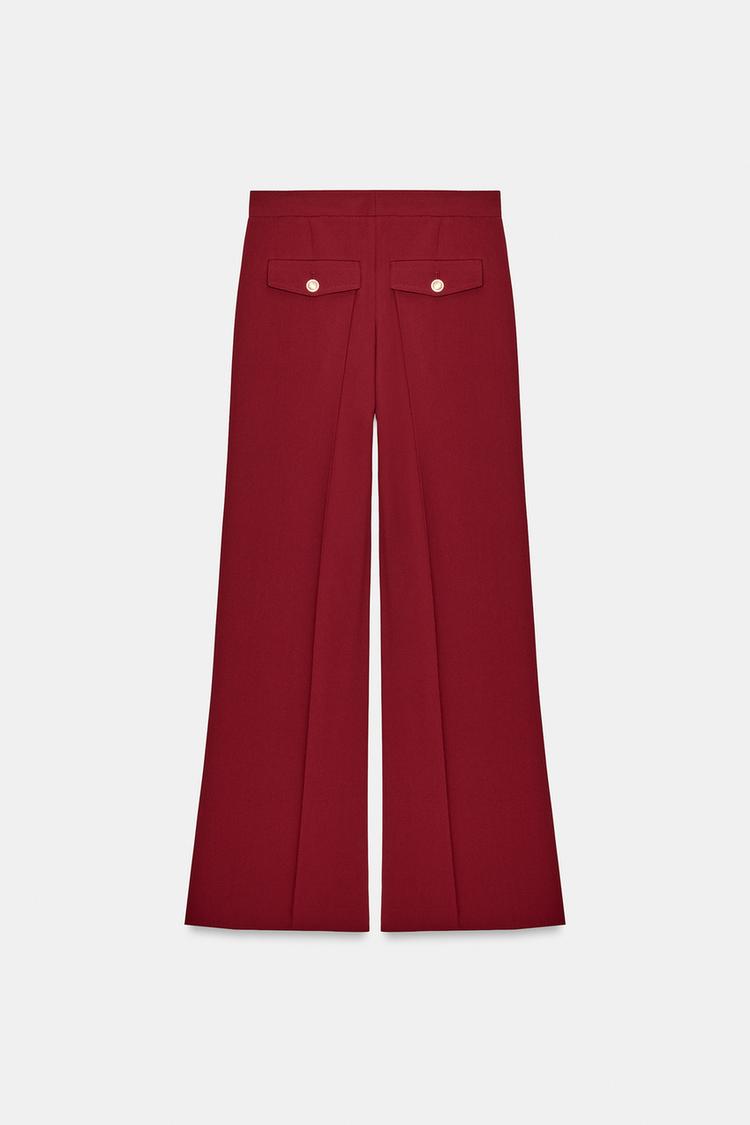 Wide Leg Trousers - Brick
