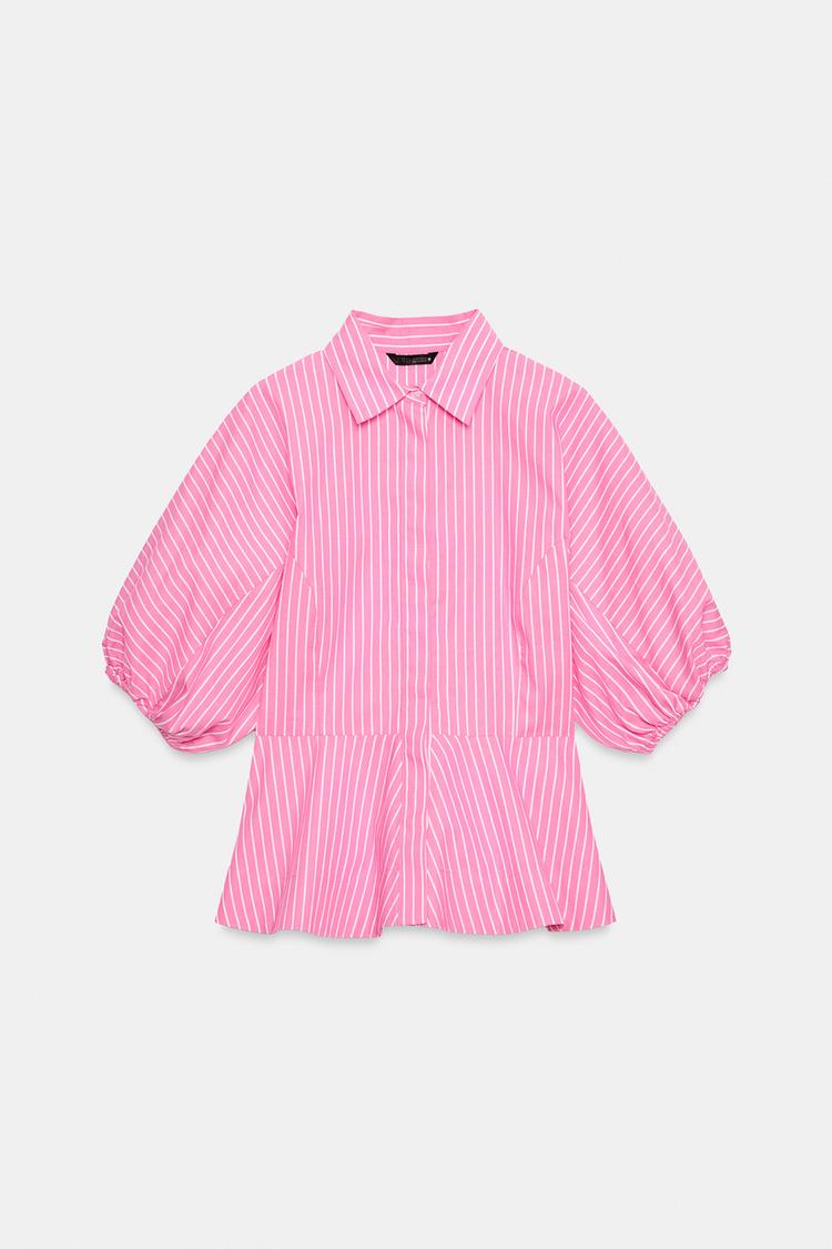 Striped Poplin Pink Shirt