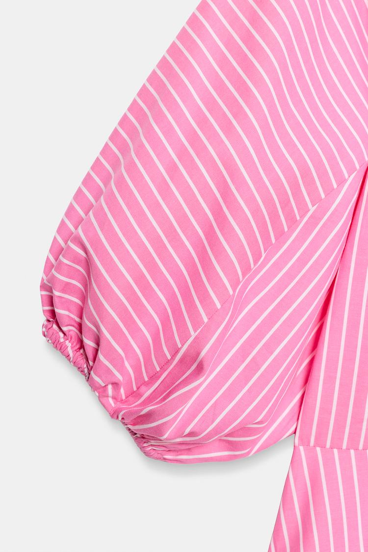 Striped Poplin Pink Shirt