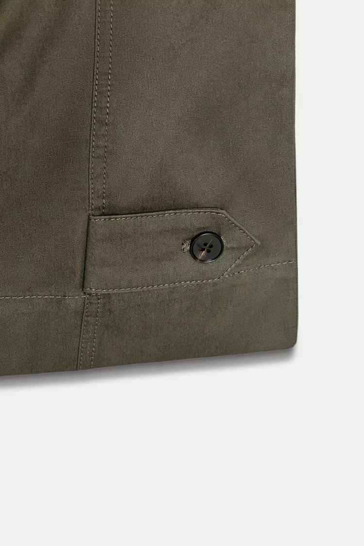Barrel Trousers With Loops- Dark Khaki