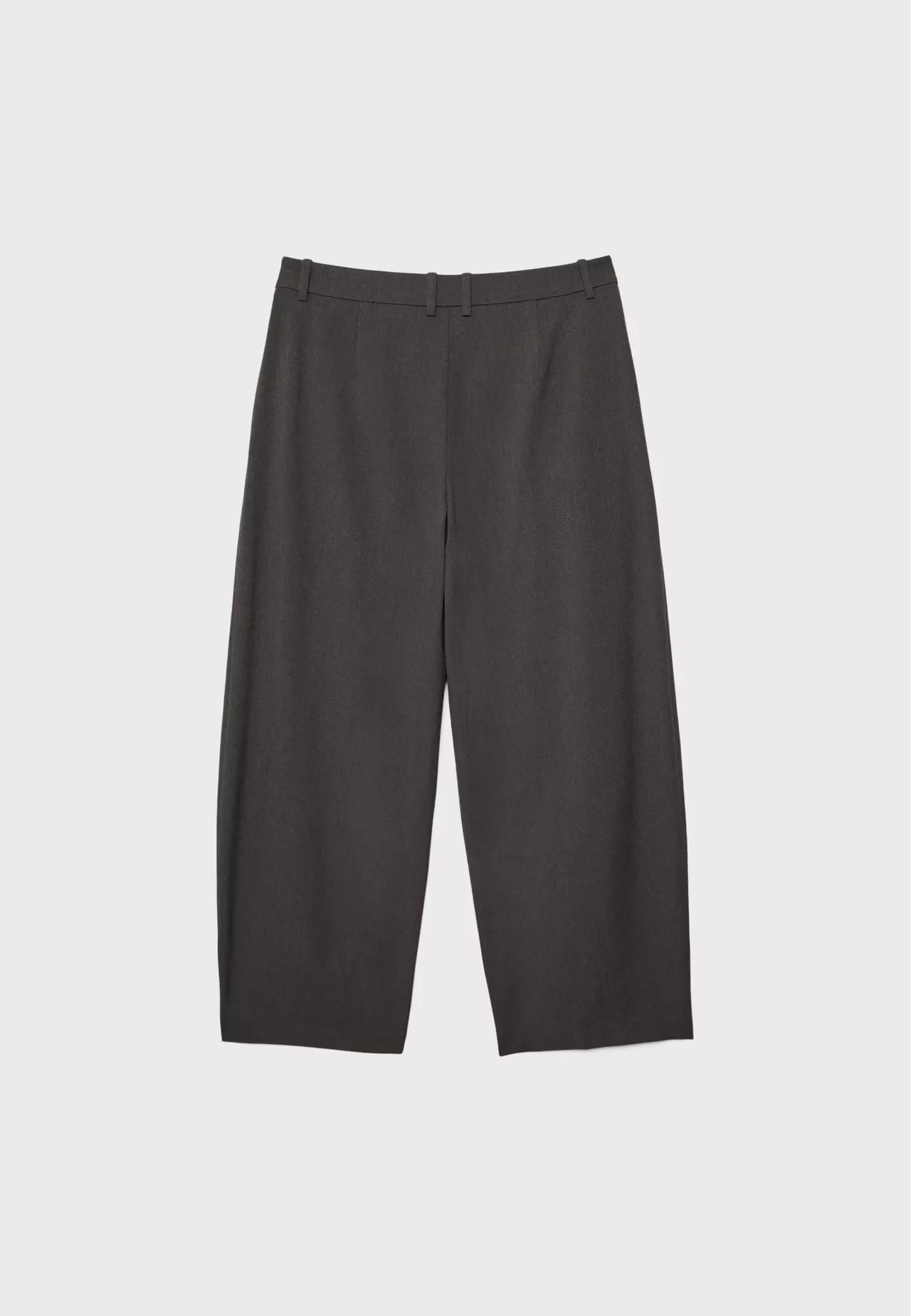 Smart Baggy Trousers With Seam Details- Dark Grey