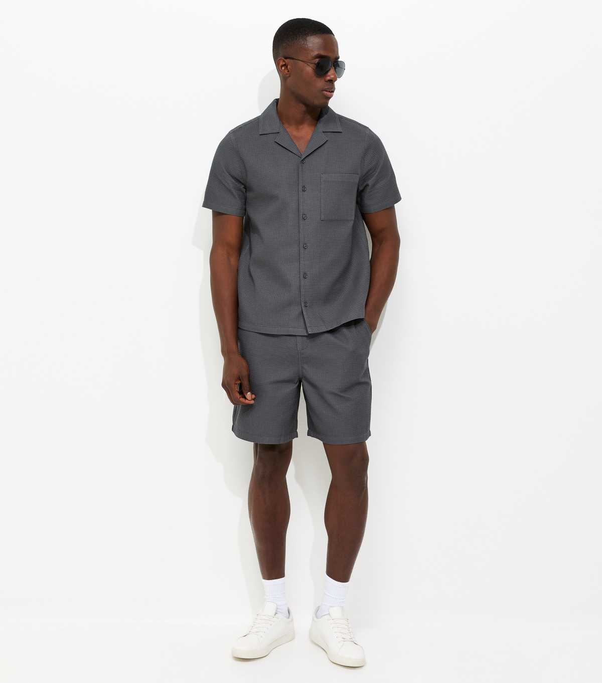 Dark Grey Regular Waffle Shirt