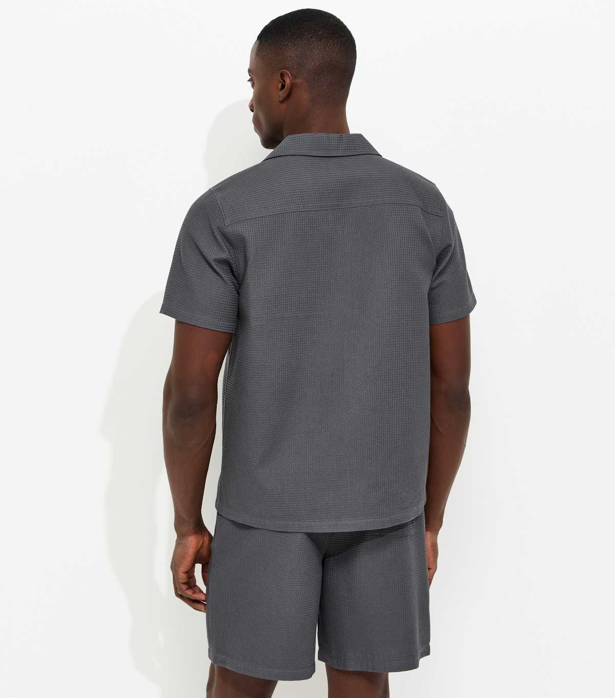 Dark Grey Regular Waffle Shirt