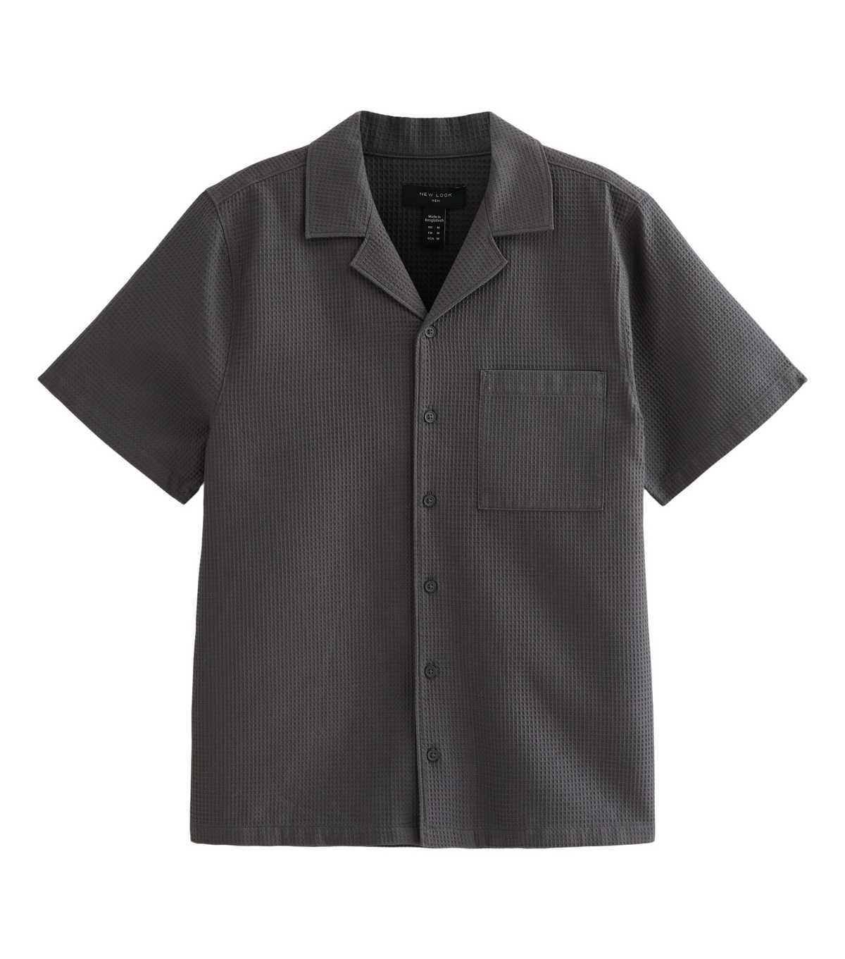 Dark Grey Regular Waffle Shirt