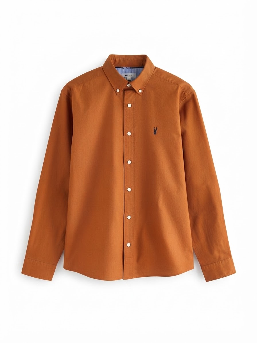Next Sp Orange Men's Button-Down Collar Oxford Shirt