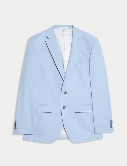 M&S Slim Fit Stretch Ultimate Suit Jacket - Pale Blue