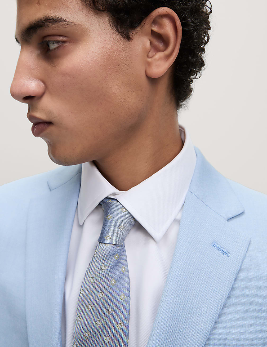 M&S Slim Fit Stretch Ultimate Suit Jacket - Pale Blue