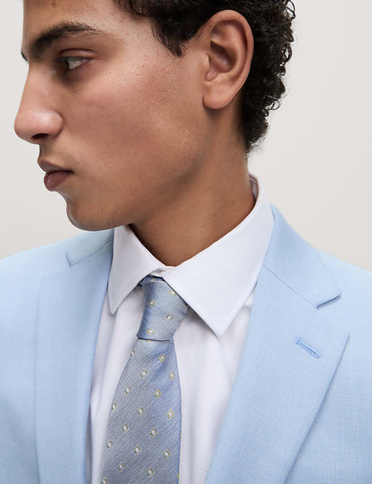 M&S Slim Fit Stretch Ultimate Suit Jacket - Pale Blue
