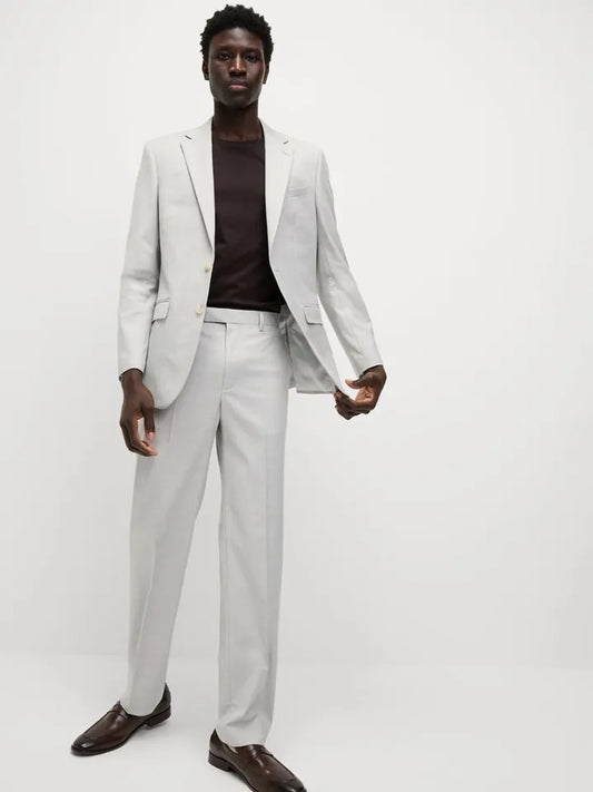 Regular Fit Stretch Suit Jacket And Trouser Set