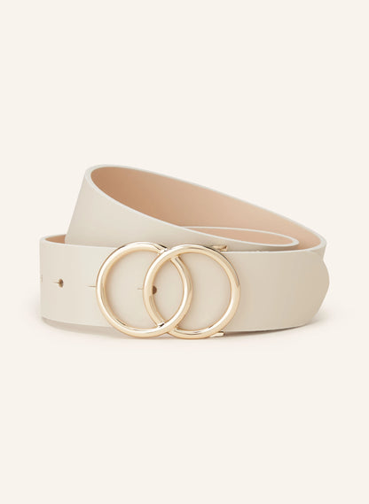 Next Elegant Double-Ring Buckle Belt- Nude