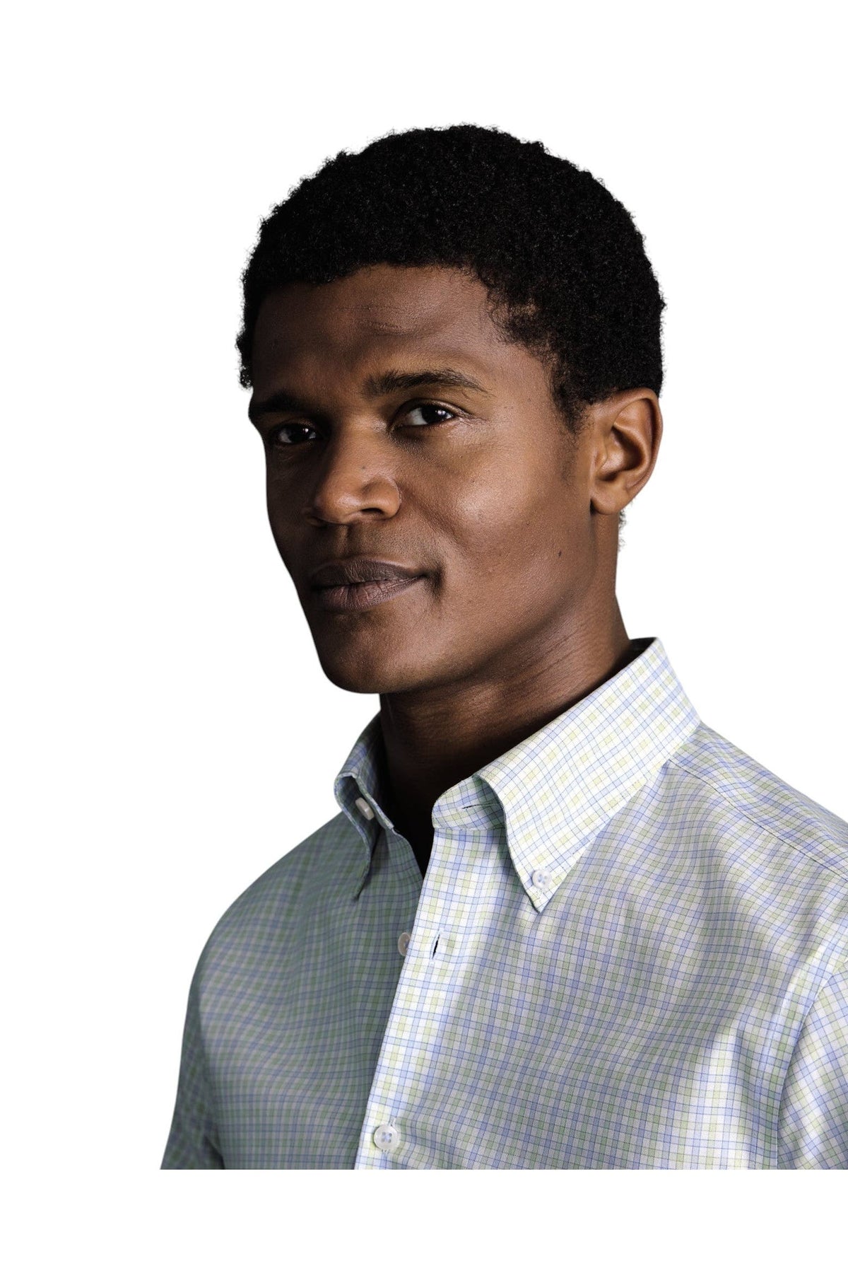 Non-Iron Button-Down Check Oxford Slim Fit Shirt