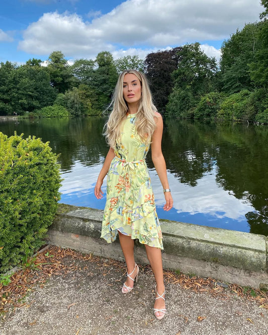 Yellow Floral Fancy Dress