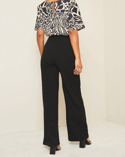 2 in 1 Animal Print Jumpsuit