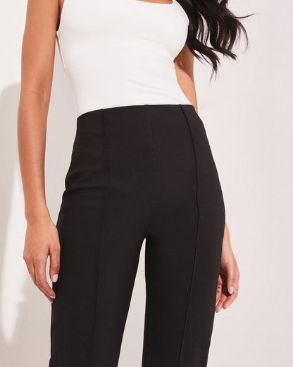 Black Contour Bootcut Flared Trousers