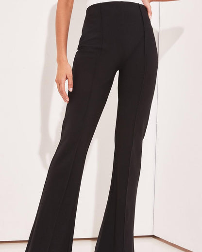 Black Contour Bootcut Flared Trousers