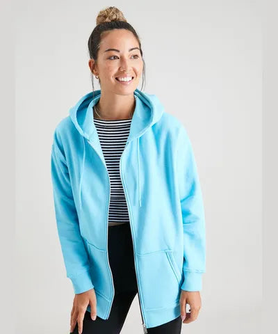 TU Woman Blue Oversized Zip Through Hoodie